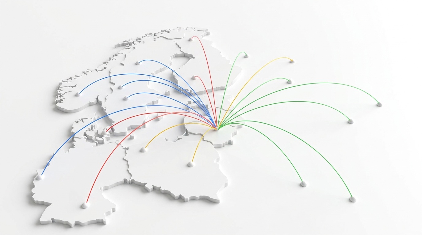 Export routes radiating from the Baltic region