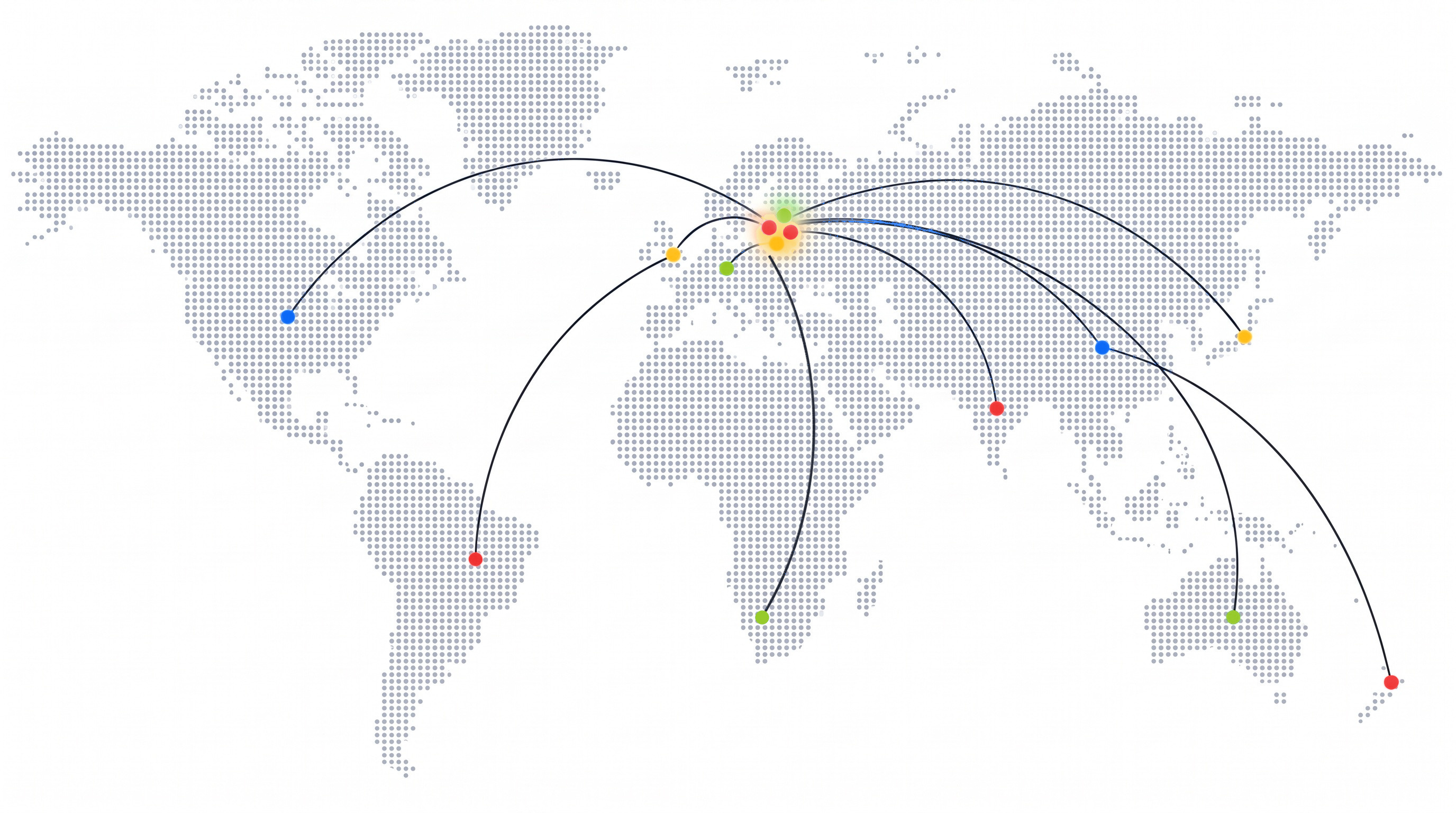 World map with export routes radiating from the Baltic region